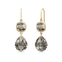 Olivia Earrings Smokey Crystal