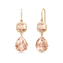 Olivia Earrings Peach Morganite Crystal
