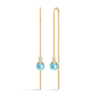 Berry Chain Earrings Ice Blue Crystal