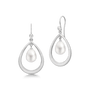 Afrodite Droplet Earrings White Pearl