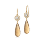 Heritage Earrings with Briolette Ear Pendants Champagne Quartz
