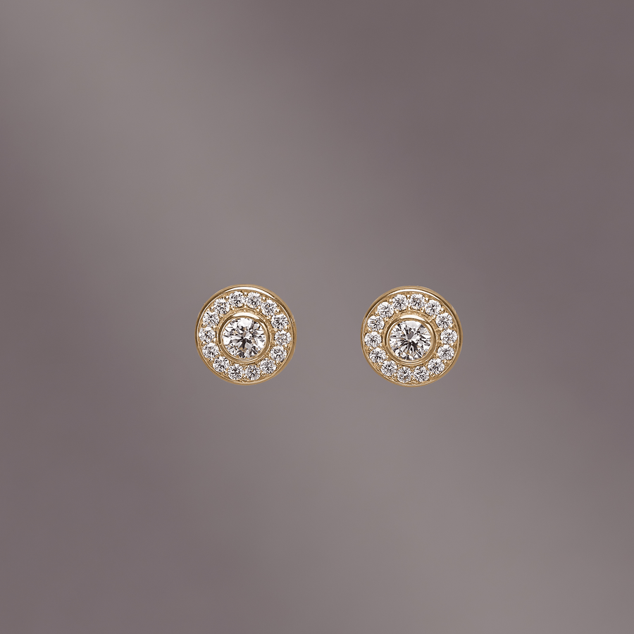 Heritage Earstuds F-G/VS and I/SI brilliant cut diamond