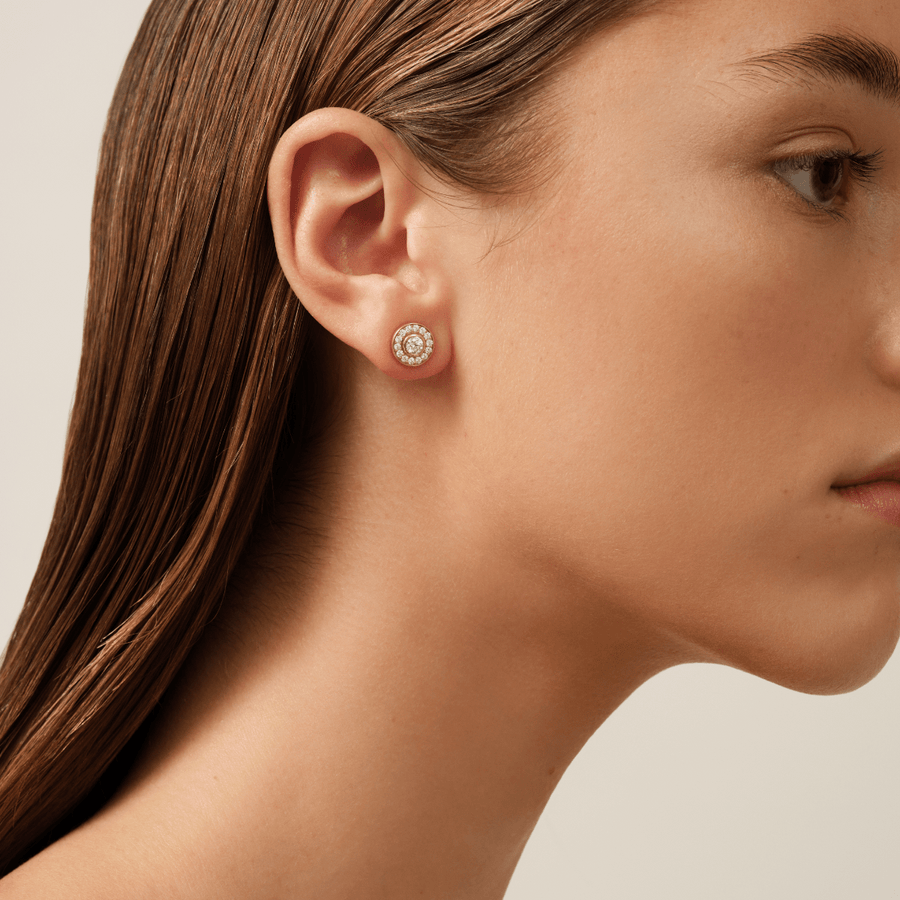 Heritage Earstuds F-G/VS and I/SI brilliant cut diamond