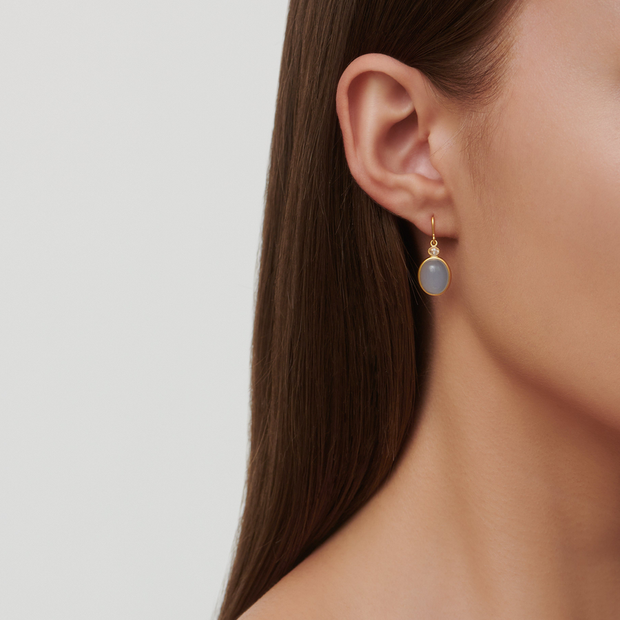 Glace Earrings Chalcedony
