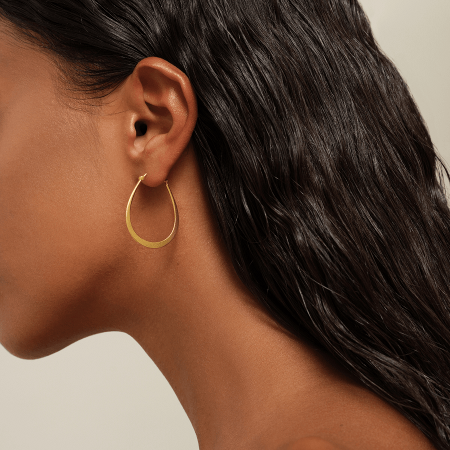 Classic Pear Hoop Earrings