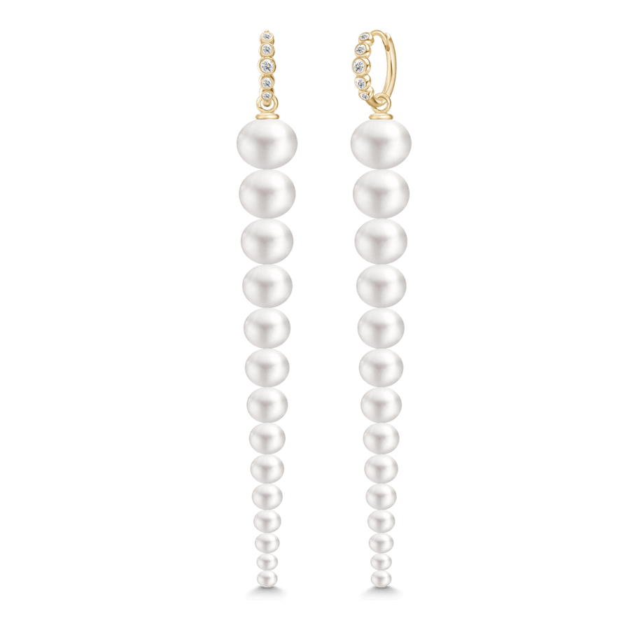 Pristine and Evie Set White Pearl and Diamonds