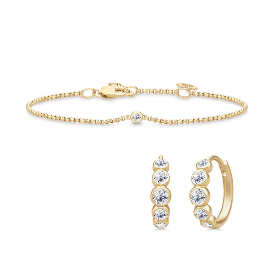 Lumen and Fina Set F-G/VS brilliant cut diamond