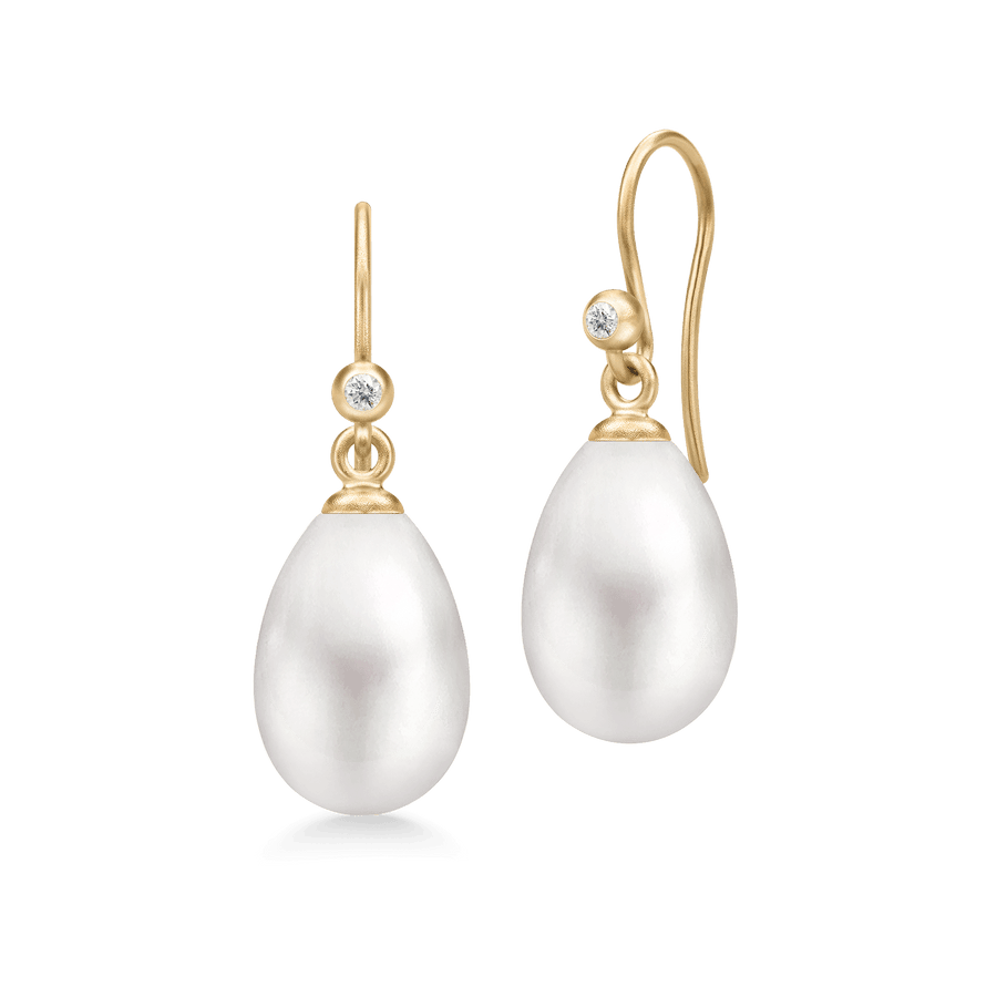 Afrodite Earrings White Pearl