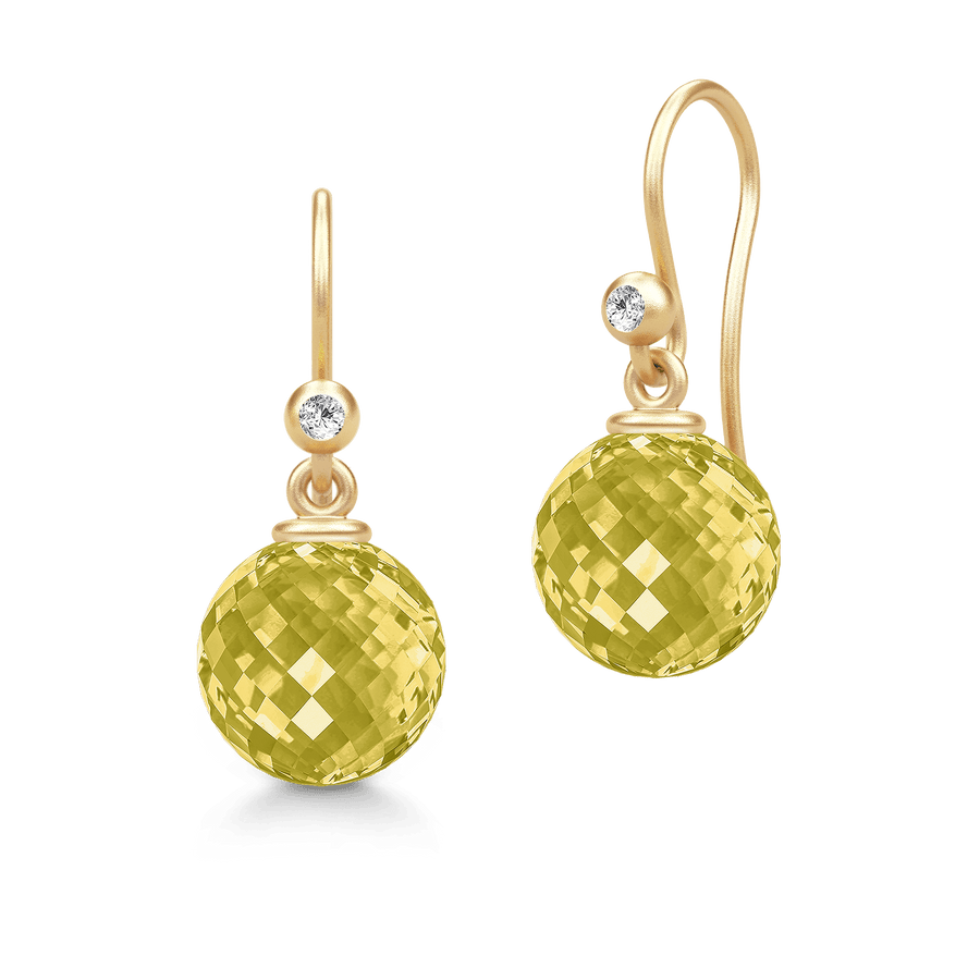 Globe Earrings Canary