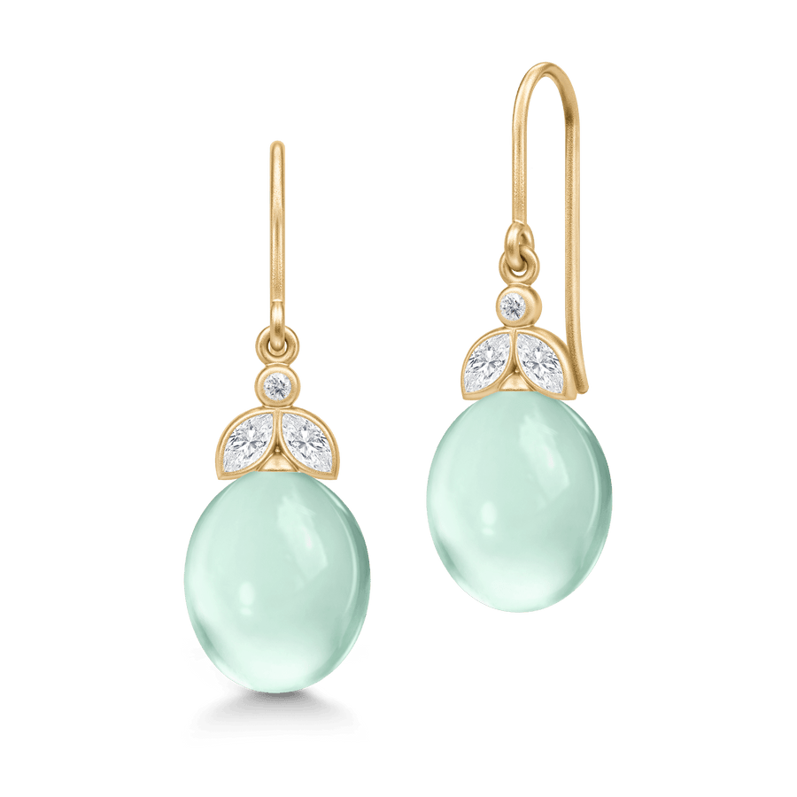 Tasha Earrings Aqua Green Amethyst