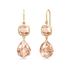 Olivia Earrings Peach Morganite