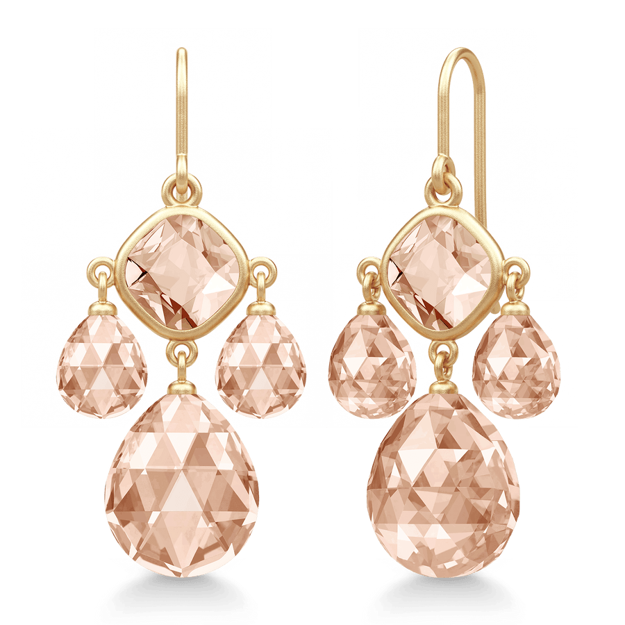 Olivia Chandelier Peach Morganite