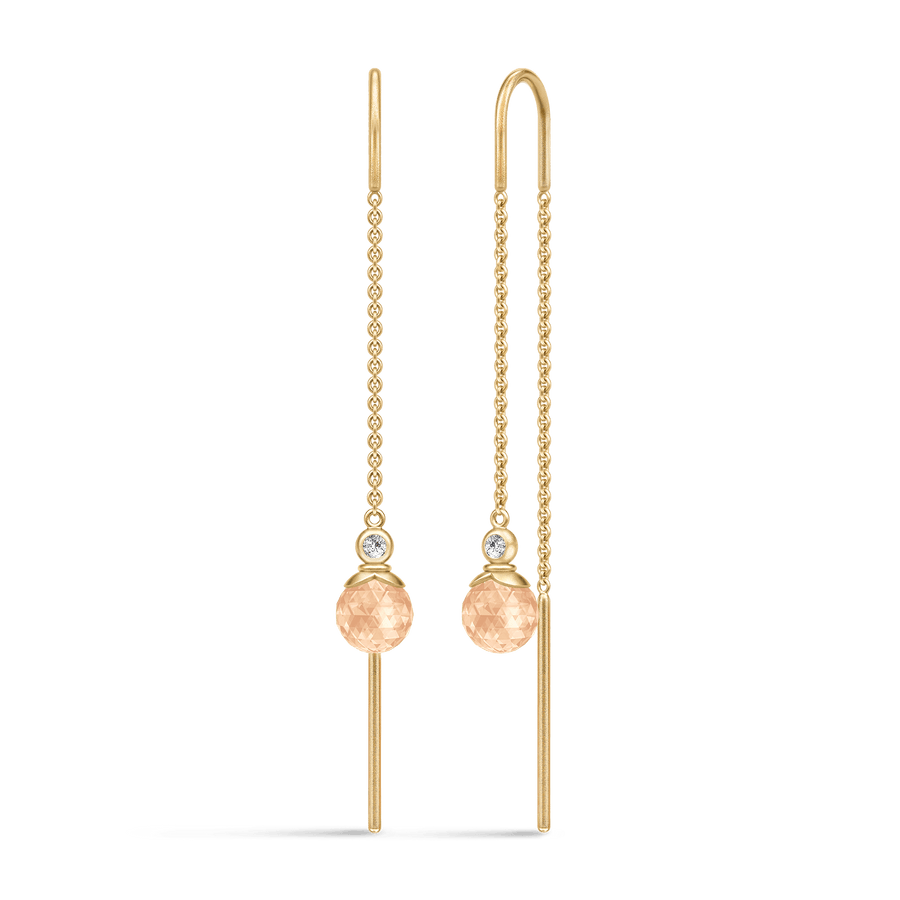 Berry Chain Earring Peach Morganite