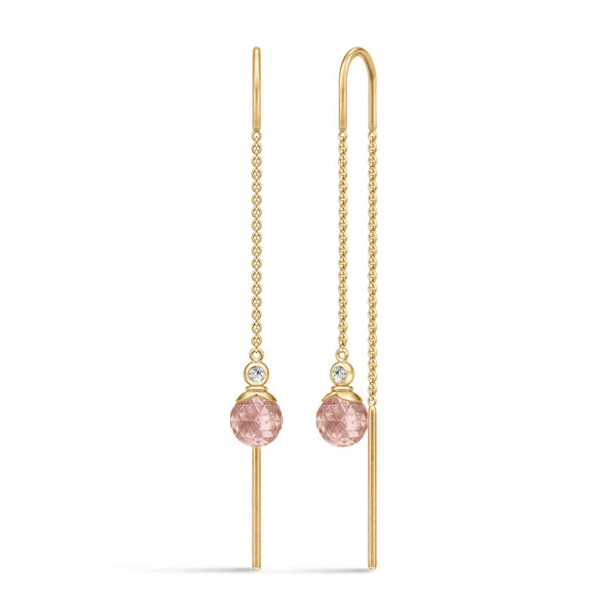 Berry Chain Earring Turmalin Rose