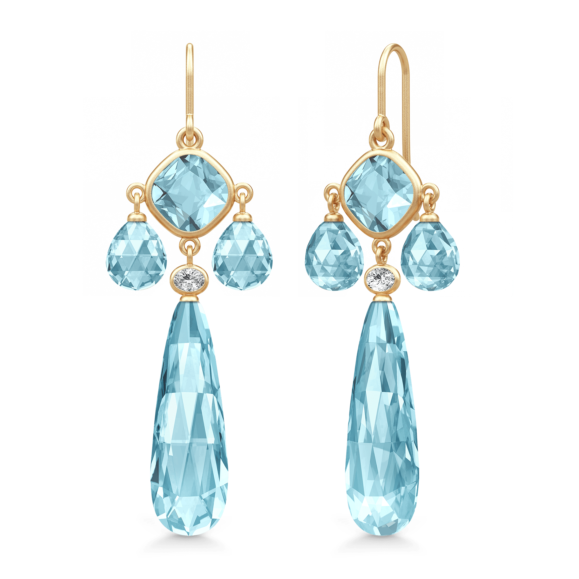 Ofelia Chandelier Earrings - Ice Blue