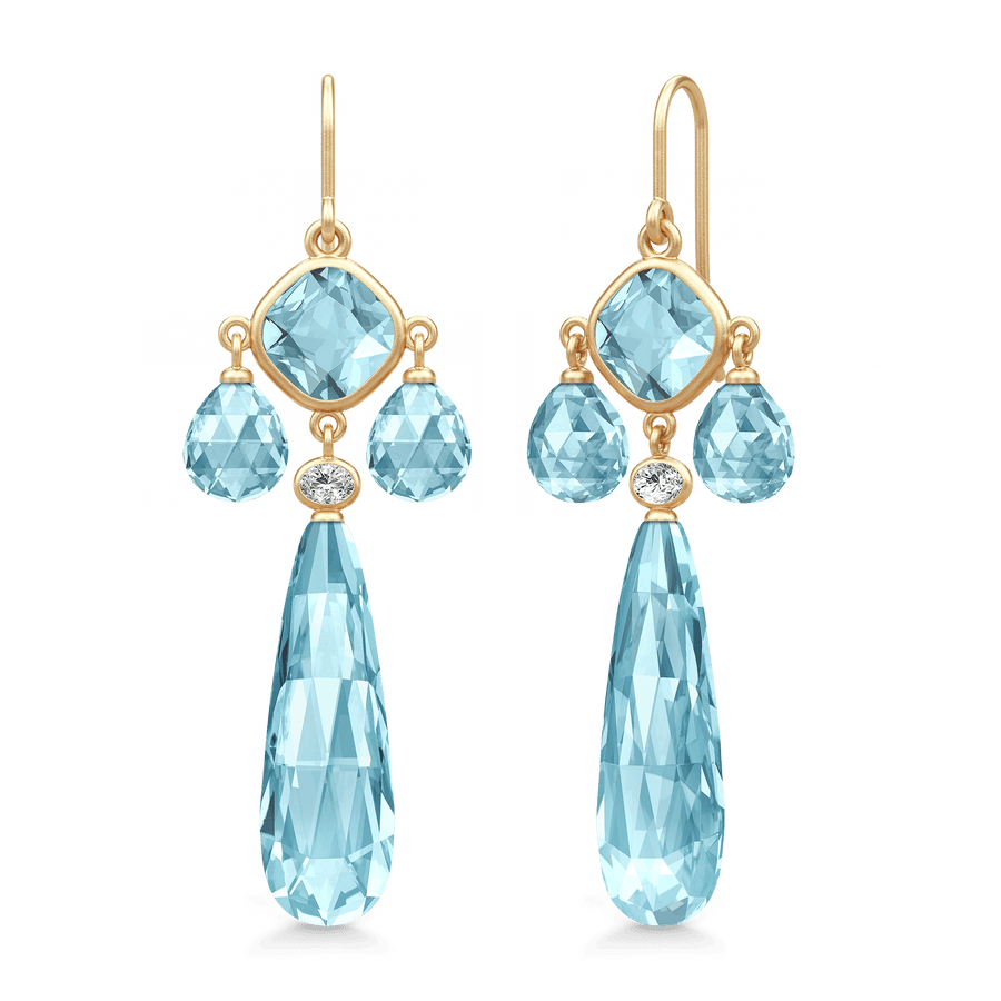Ofelia Chandelier Earrings - Ice Blue