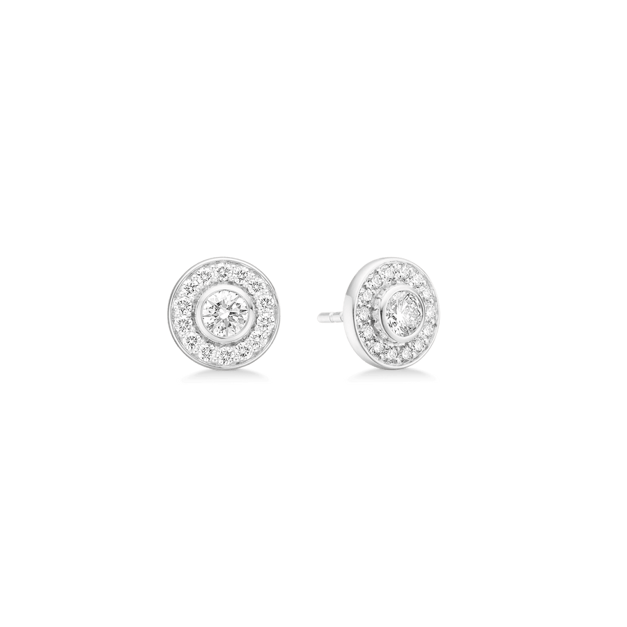 Heritage Earstuds F-G/VS and I/SI brilliant cut diamond