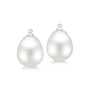 Elegance Ear Pendants Pearl Drops White Pearl
