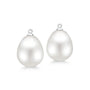 Elegance Ear Pendants Pearl Drops White Pearl