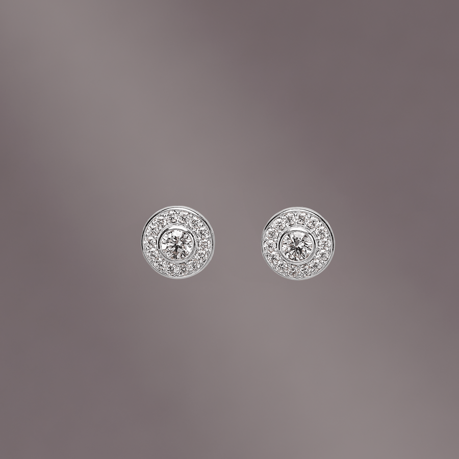 Heritage Earstuds F-G/VS and I/SI brilliant cut diamond