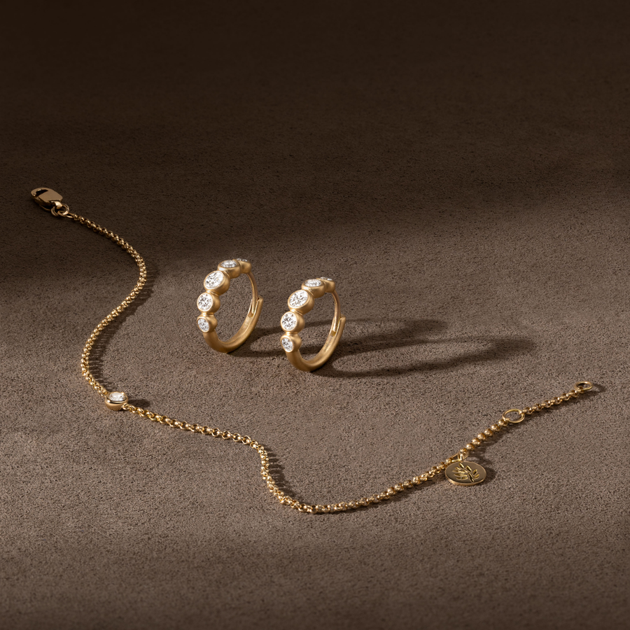 Lumen and Fina Set F-G/VS brilliant cut diamond