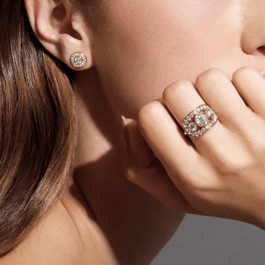 Heritage Trio Ring F-G/VS and I/SI brilliant cut diamond