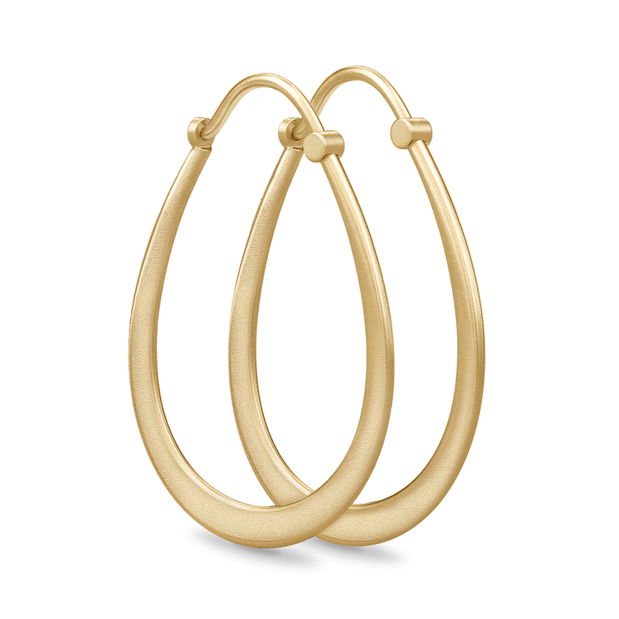 Classic Pear Hoop Earrings