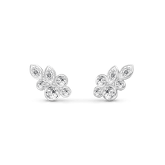 White Wisteria Earstud