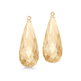 Briolette Ear Pendants Champagne Quartz