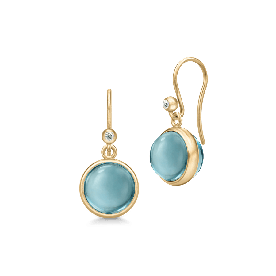 Prime Earrings Aqua Blue Quartz