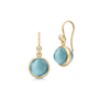 Prime Earrings Aqua Blue Quartz and GH/SI brilliant cut diamonds