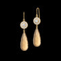 Heritage Earrings with Briolette Ear Pendants Champagne Quartz