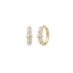 Lumen Medium Hoops Top Wesselton Diamond