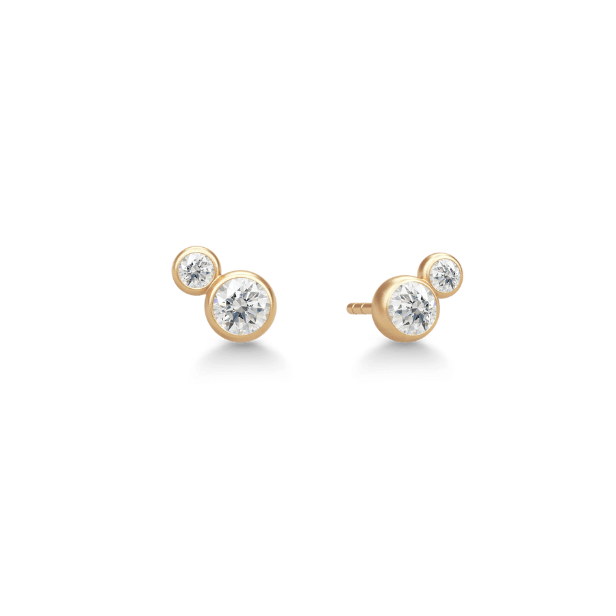 Poet Earstud White Topaz