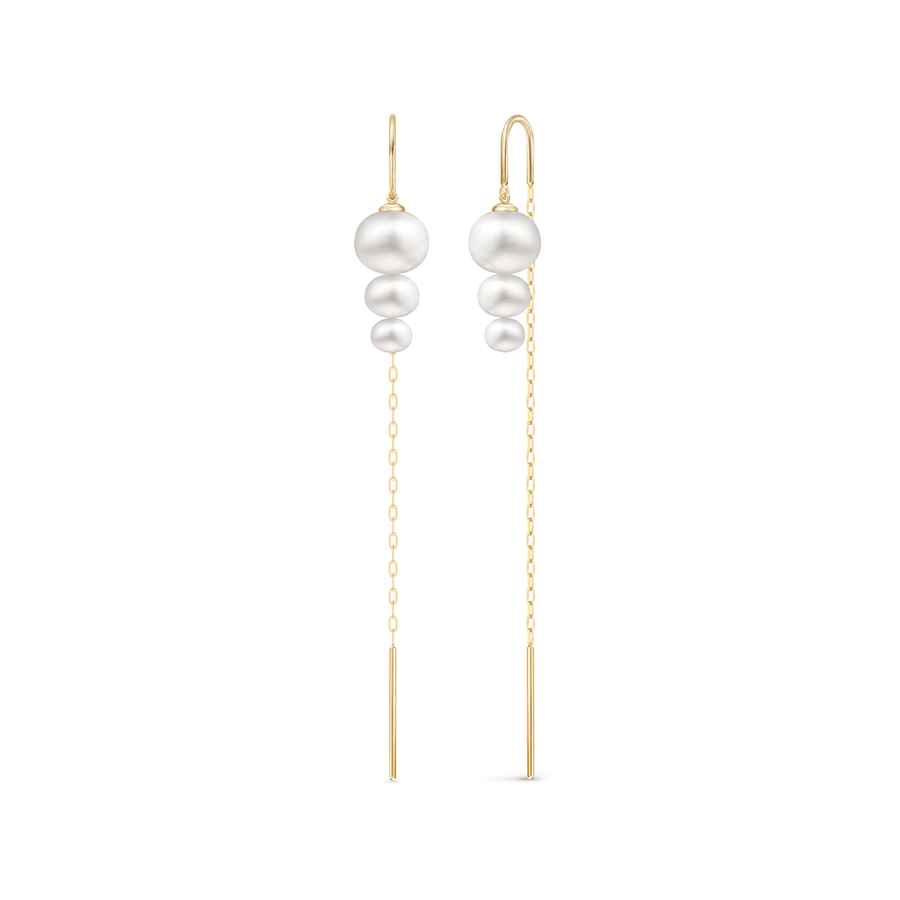 Eden Chain Earring White Pearl
