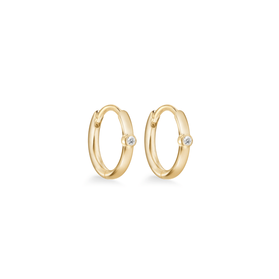 Purity Mini Hoop Top Wesselton Diamond