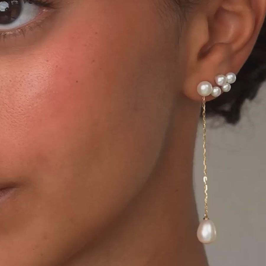 Esther Ear Pendant White Pearl