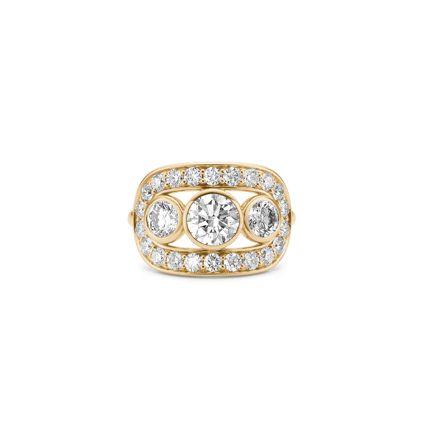 Heritage Trio Ring F-G/VS and I/SI brilliant cut diamond