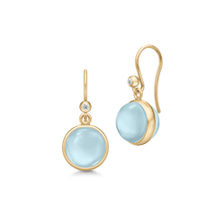 Prime Earrings Milky Aqua