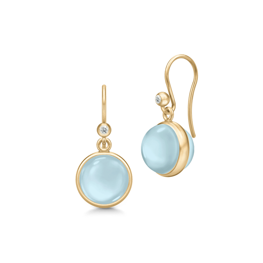 Prime Earrings Milky Aqua