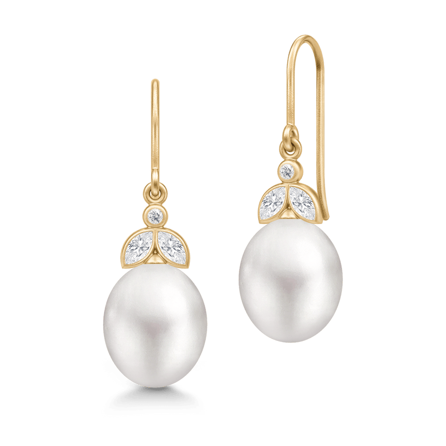 Tasha Earrings White Pearl