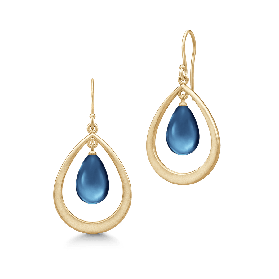 Prime Droplet Earrings Sapphire Blue