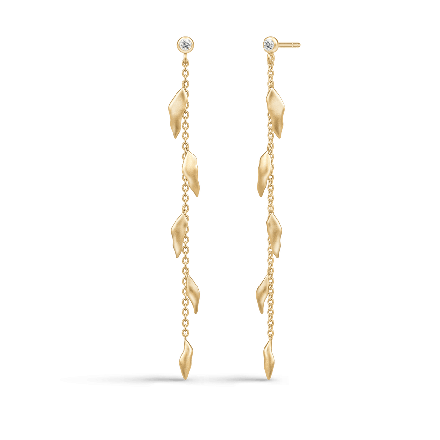 Tree of Life Chain Earrings Clear