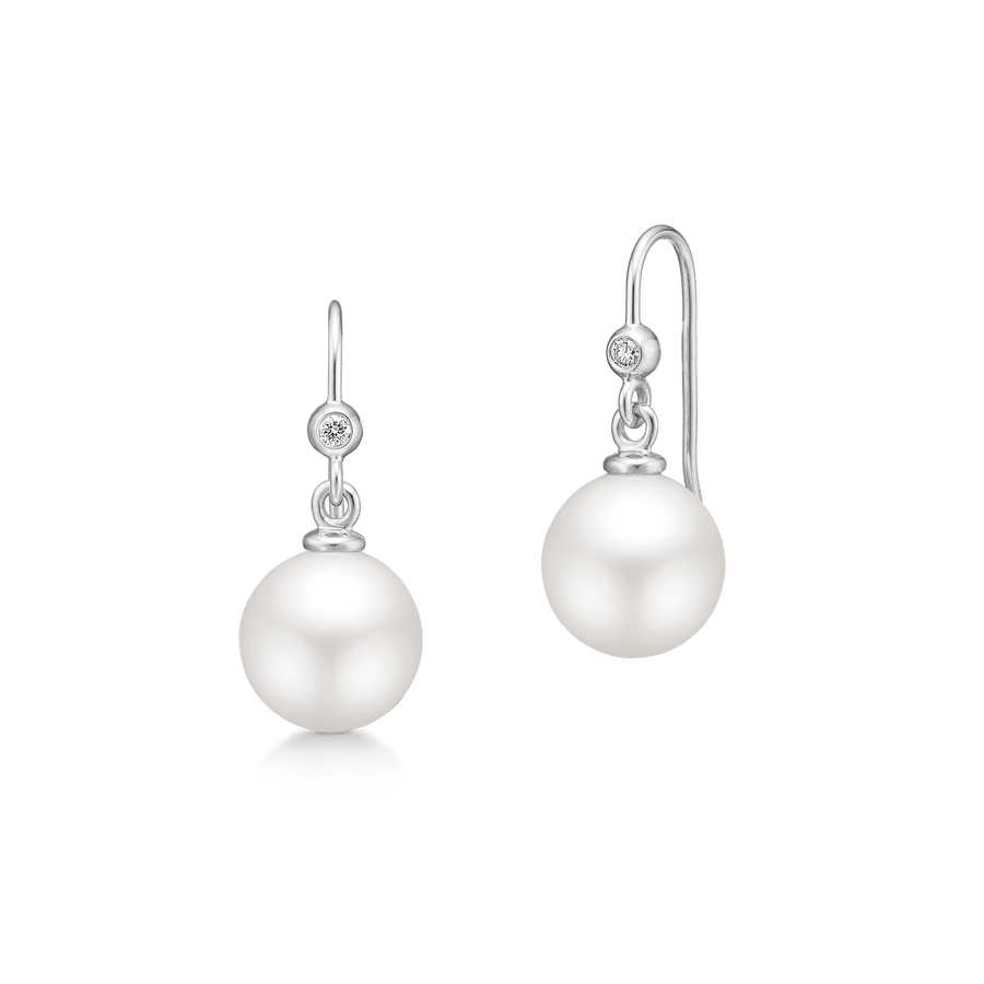 Audrey Earrings White Pearl