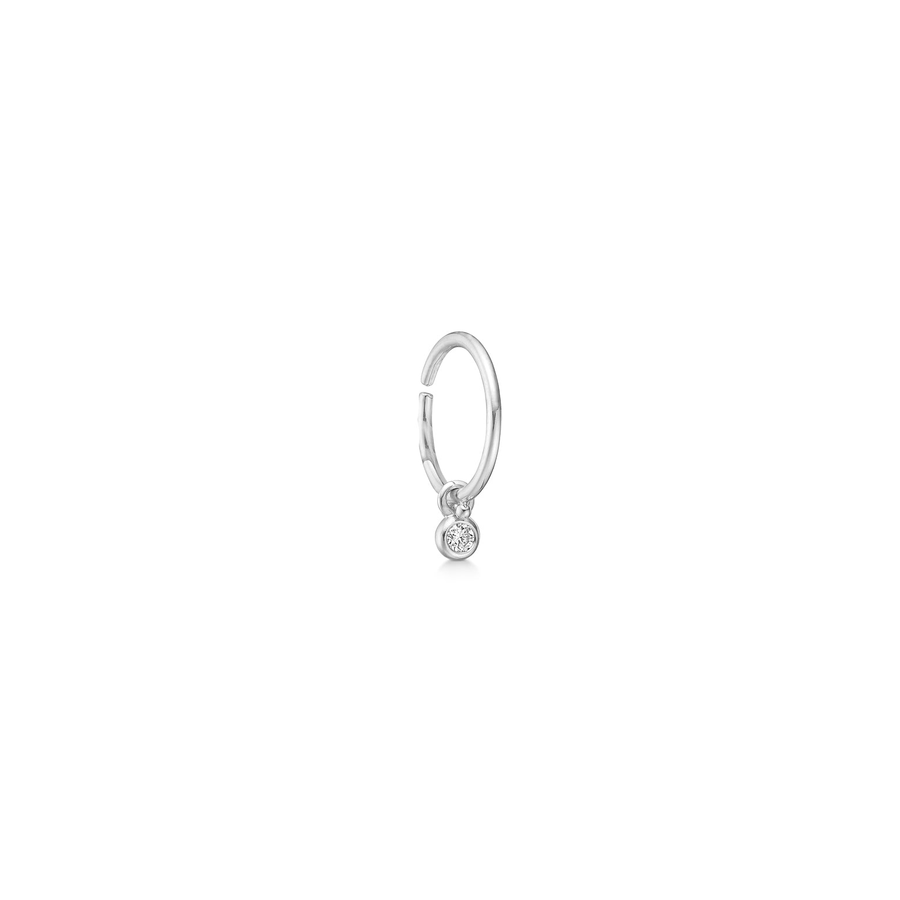 Finesse Mini Hoop Single Top Wesselton Diamond