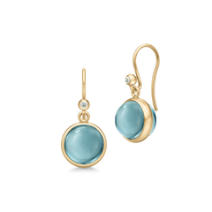 Prime Earrings Aqua Blue Quartz